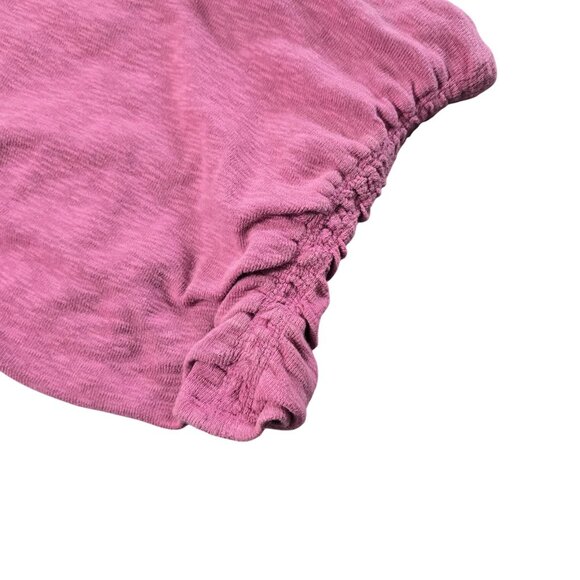 Free People Boulevard Tube Top XL Dusty Rose Strapless Ruched Boho Festival - Picture 8 of 11